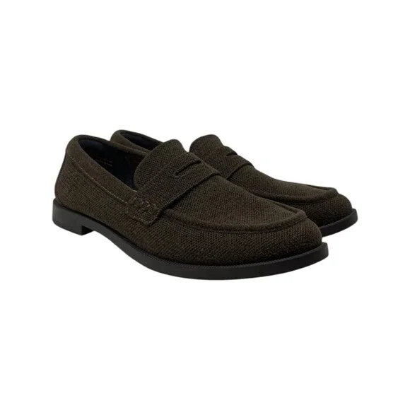 Rothy's Loafer Mens Size 8 Dark Brown Solid Knit Slip On Casual Driving Shoes
