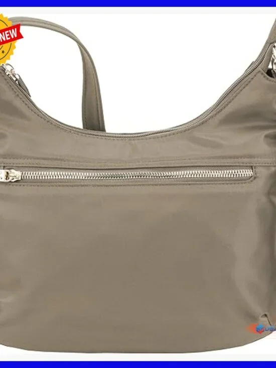 Anti-Theft Travel Hobo Bag with RFID Protection, Adjustable Strap