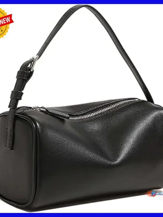 Leather Hobo Crossbody Bag with Adjustable Strap, Medium Size