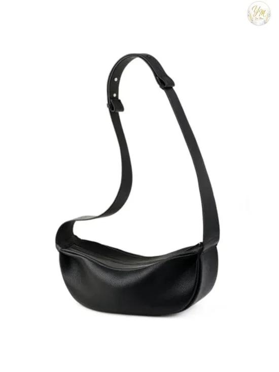 Genuine Leather Sling Bag Crossbody Hobo Crescent Women Handbag Adjustable Strap