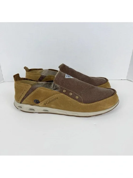 Columbia Men’s Super Bahama Vent PFG Boat Shoes Elk/Curry Brown Size 13