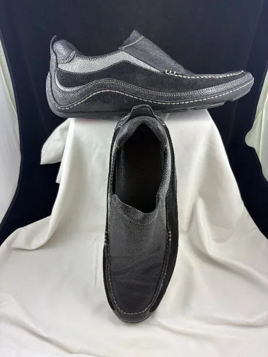 Cole Haan  Men’s Black Leather Suede Slip On Loafers Comfort Size 10 M