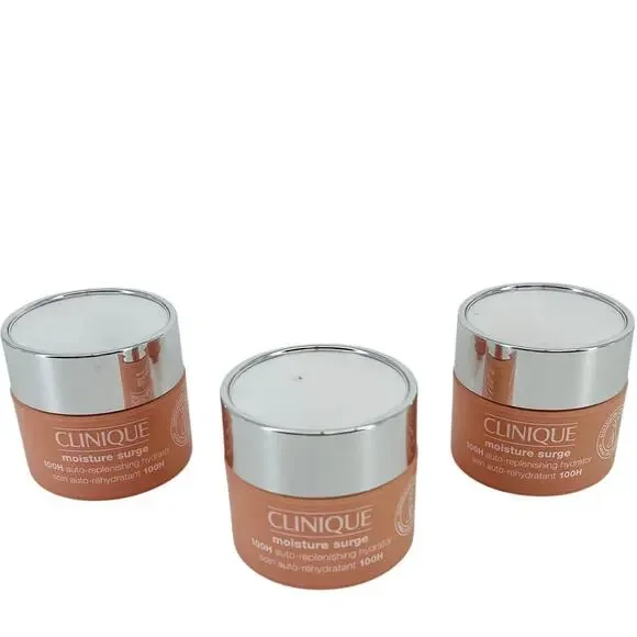 Clinique Moisture Surge 100H Auto Replenishing Hydrator 15ml .5 oz Set of 3