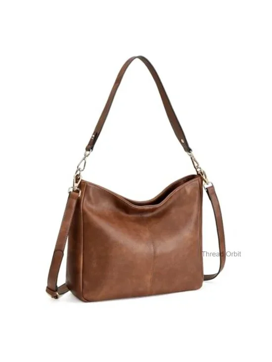 Women's Hobo Bag Soft Vegan Leather Shoulder Crossbody Purse Large Tote Multi