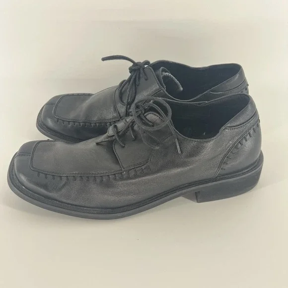Giorgio Venturi‎ Men's Leather Shoes Size 8.5 Black Oxfords Dress Or Casual Soft