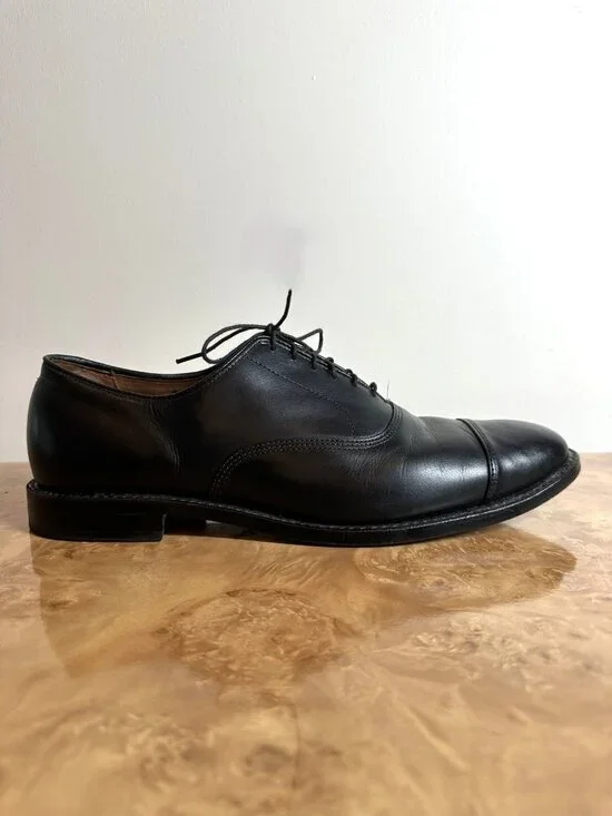Allen Edmonds Park Avenue Black Leather Cap Toe Oxford Dress Shoes 10.5 D