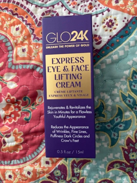 GLO jeans Express Eye & Face Lifting Cream — Purple & Gold