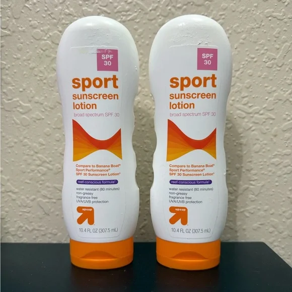 UP&UP Twin Pack Sport Sunscreen Lotion SPF 30, NEW