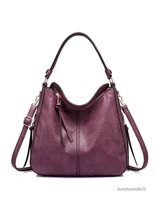 Hobo Crossbody Bag for Women, Designer Shoulder Purse Handbags, Faux Leather