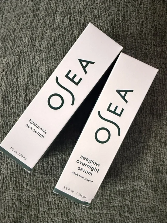🆕 OSEA hyaluronic sea serum & sea glow overnight serum set