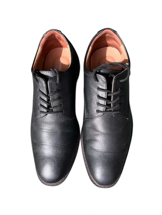Goodfellow & Co Leo Oxford Vegan Leather Black Derby Dress Shoes Men 8