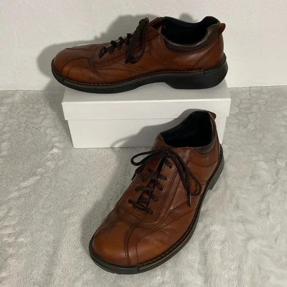 Ecco Neoflexor Brown Leather Oxfords Size 42 EU (US 8 - 8.5)