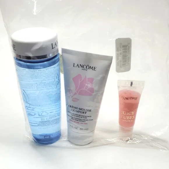 Lancome Skincare Makeup Remover Bundle Bi-Facil Creme Mousse Confort