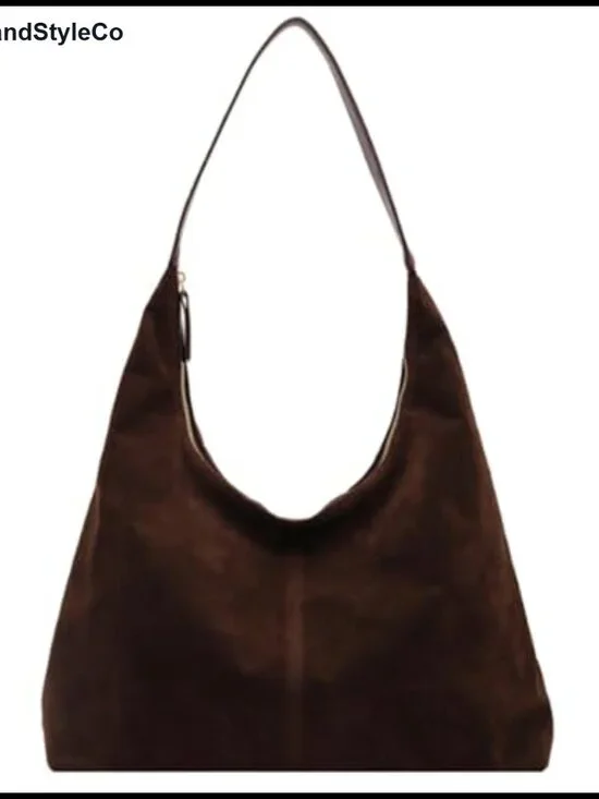 Faux Suede Shoulder Purse Bag Women Tote Hobo Handbag