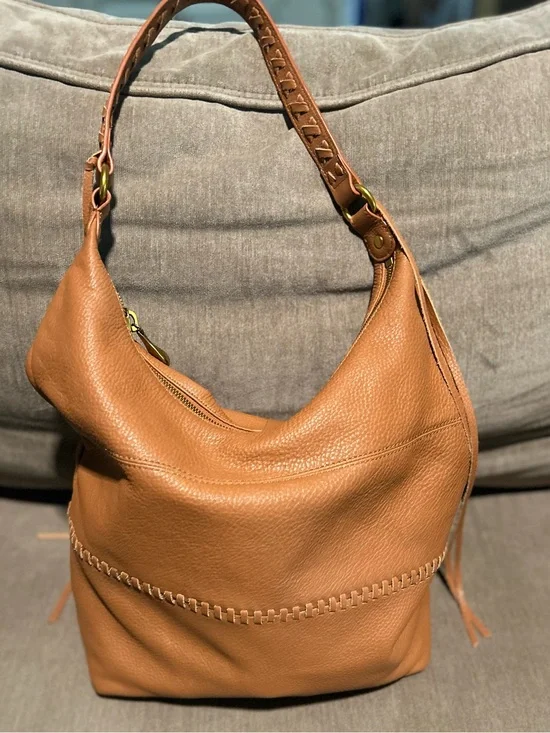 HOBO Entwine Leather Cognac Bag LIKE NEW