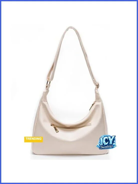 Women Vegan Leather Slouchy Hobo Shoulder Bag with Adjustable Strap