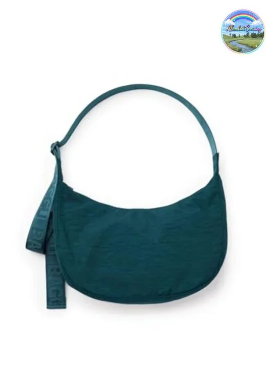 Recycled Nylon Crescent Bag with Adjustable Strap