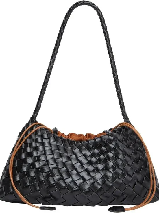 Trendy Woven Suede Hobo Bag | Stylish Bucket Tote & Shoulder Handbag for Women