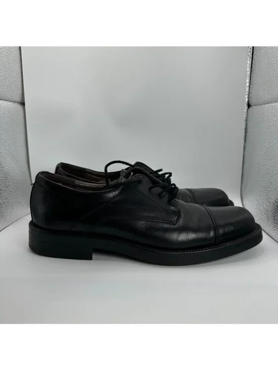 Samuel Hubbard Shoes Mens 9 M Black Cap Toe Oxford Leather Lace Up Made Italy