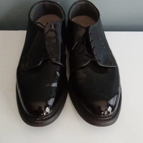 Bates Black Patent‎ Leather Oxford Dress Shoes Men Formal Military Uniform