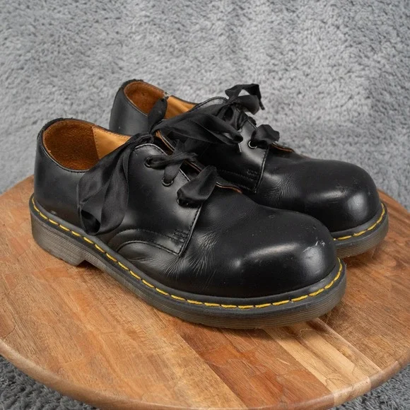 Dr. Martens 1925 Steel Toe Oxford Mens Size 6 Black Good Leather 5400 PW