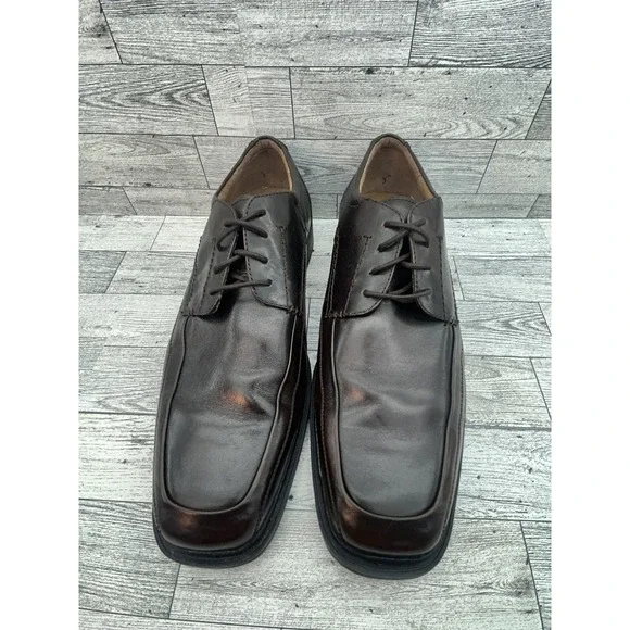 Florsheim Shoes Mens Size 10 Leather Square Toe Derby Dress‎ Comfort Oxfords