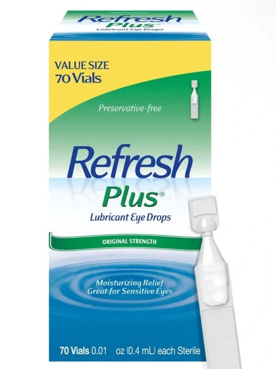Refresh Plus Lubricant Eye Drops Preservative-Free Artificial Tears