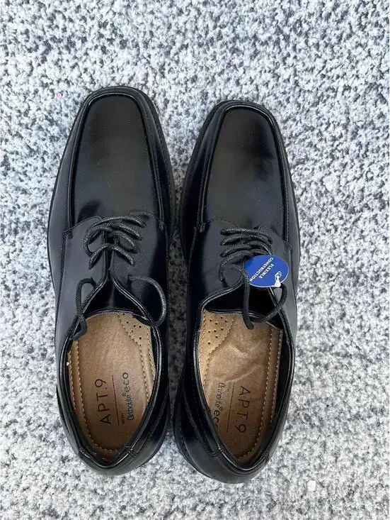Apt.9 Men's Kirk Oxford Comfort Lace Up Dress Shoes Black Size 10  NWT No Box