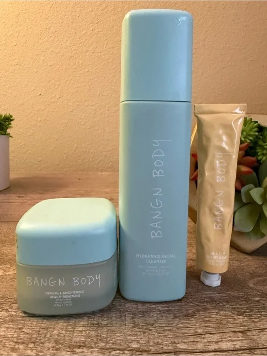 BANGN BODY Facial Cleanser, Serum/Mask, Lip & Eye Balm