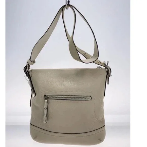 Coach Legacy 1428 Cream Pebbled Leather Hobo Cross body Off White Tassel Handbag