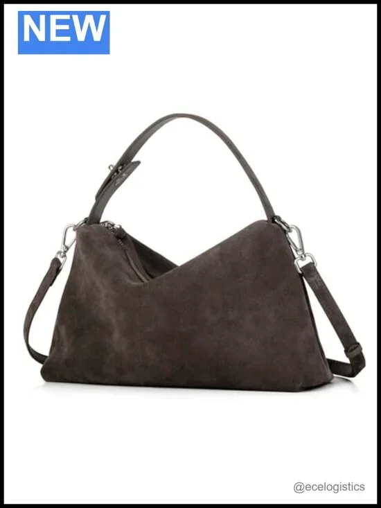 Premium Suede Leather Crossbody Bag | Women's Tote Hobo Purse