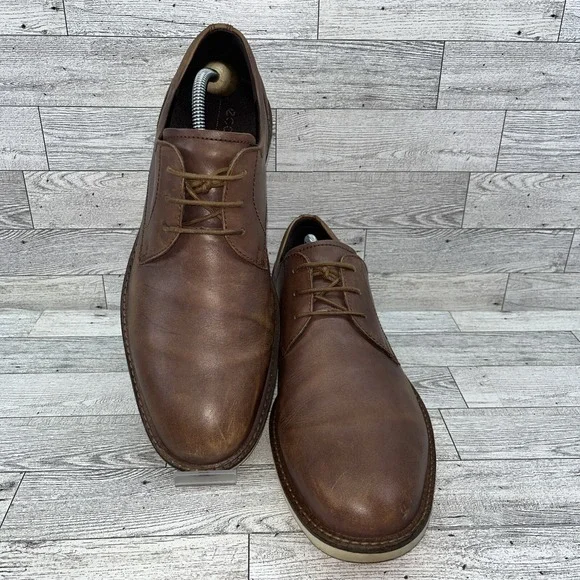 ECCO Jeremy Modern Brown Leather Oxford Shoes Men Size‎ EU 44 US 10.5