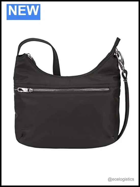 Anti-Theft Hobo Bag with RFID Blocking, Slash-Resistant Nylon