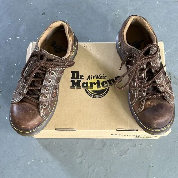 Dr. Martens Keith Chucky Distressed Leather Men's Shoes Brown UK 6 US 7 Docs