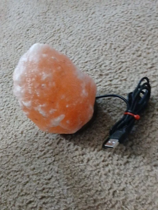 USB Himalayan Salt Night Lamp - Orange