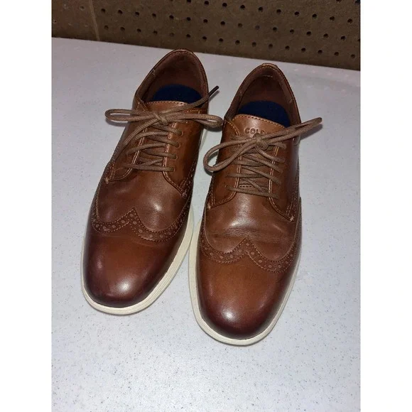COLE HAAN Men's Shoes Size 8.5 Grand‎ 0S Brown Really Nice! Fast Shipping! 8 1/2