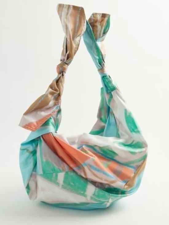 Urban Outfitters Ruby Tied Hobo Bag in Aqua & Coral