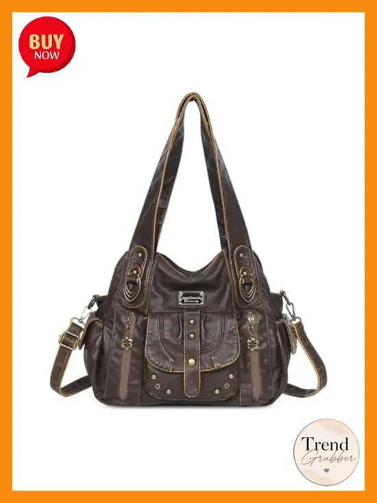 Faux Leather Hobo Bag for Women Crossbody Shoulder Purse Handbag