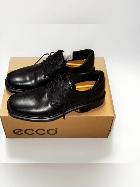 ECCO 500164 01001 Helsinki 2 Men's Black Oxford Shoes. EU 44, US 9-9.5 - New