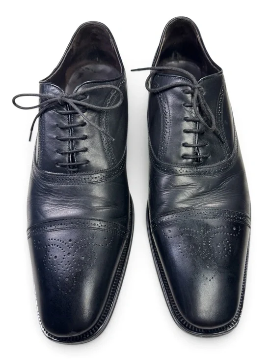 To Boot New York Adam Derrick Black Leather Brogue Oxford Men's Dress Shoes 11.5