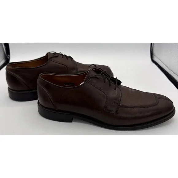 Allen Edmonds Shoes Mens 10 D Brown Leather Hancock Split Toe Blucher Derby 8464