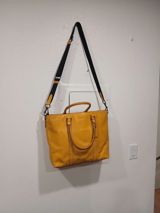 Coach Bleecker Legacy Tote  Caramel Brown