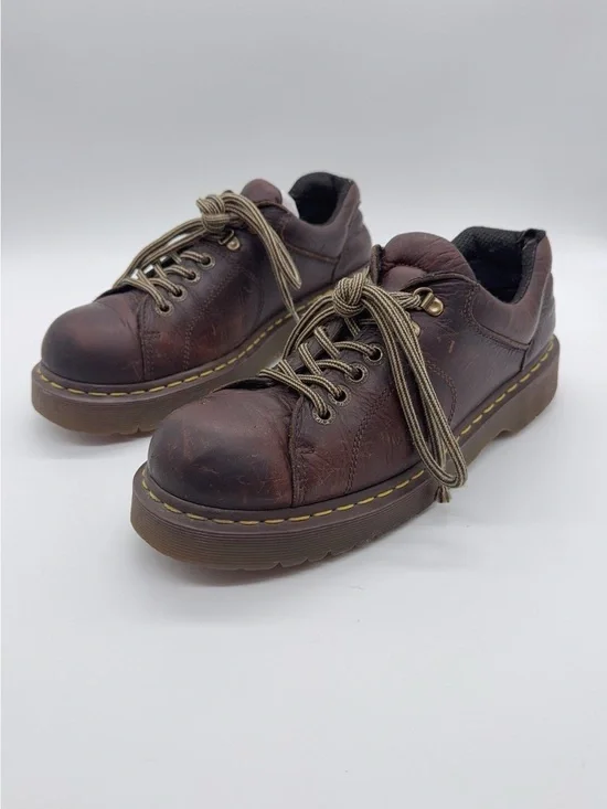 Dr. Martens Brown Leather Lace-Up Oxfords