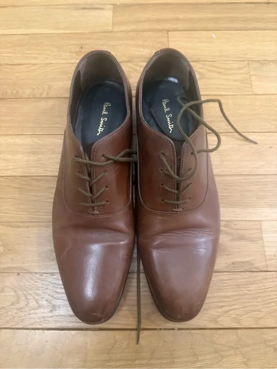 Paul Smith Brown Leather Derby Oxfords