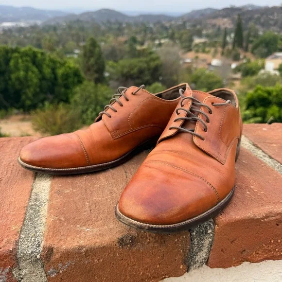Cole Haan Harrison Grand Cap Toe Oxford Tan Leather Shoes C24120 Mens 10M