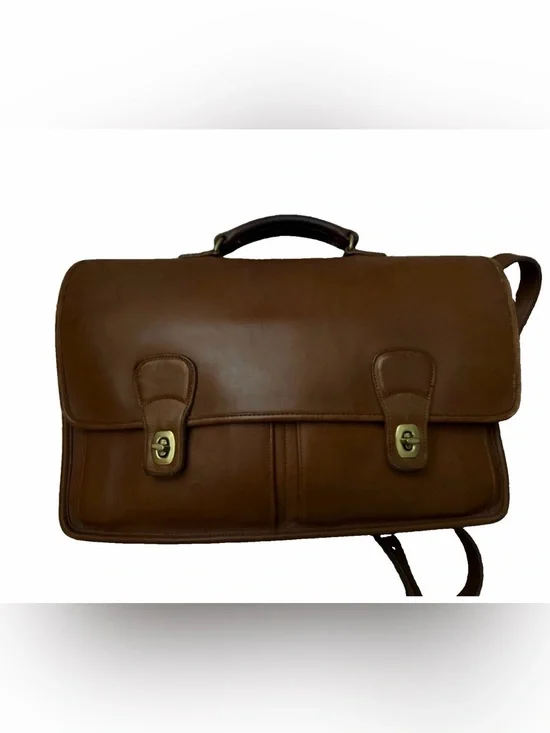 Coach USA Glove‑Tanned Leather Briefcase No. B6C‑5275 – Vintage Brown