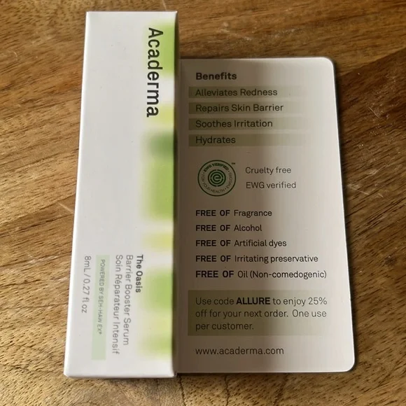 3/$15 Acaderma The Oasis Barrier Booster Serum Mini Size