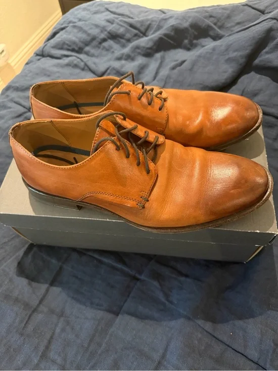 Ecco Men's Brown Leather Derby Oxfords