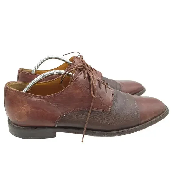 Johnston & Murphy Oxford Shoes Mens Size 11.5 M Brown‎ Leather *