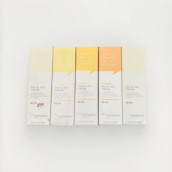 Cosmedica Skincare Vitamin C Facial Day Cream 2 Oz Lot‎ Of 5 EXP READ